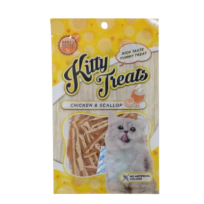 Kitty Treats Chicken with Scallop Flavour Cat Treats - 30g