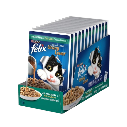 Purina Felix Gravy Lover Mackerel Chunks Adult Cat Wet Food