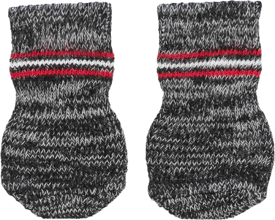 Trixie Non-Slip Grey Dog Socks, S-M