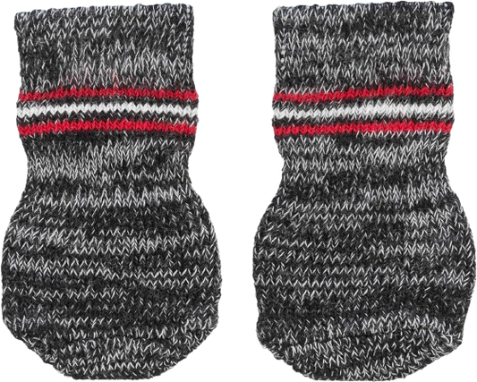 Trixie Non-Slip Grey Dog Socks, S-M
