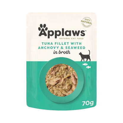 Applaws Cat Wet Food Tuna Fillet with Whole Anchovy in Broth