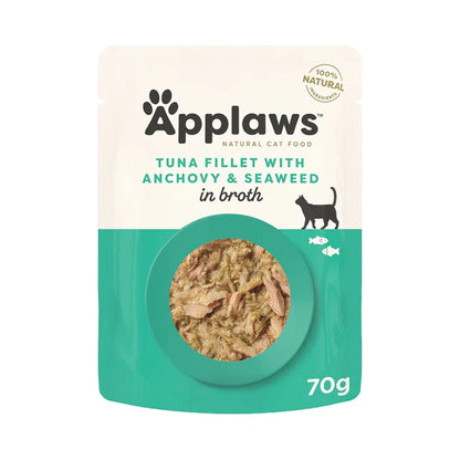 Applaws Cat Wet Food Tuna Fillet with Whole Anchovy in Broth (T)