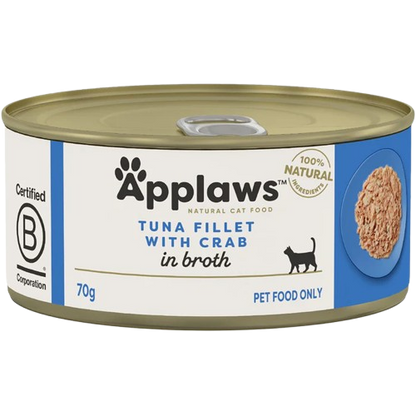 Applaws Cat Wet Food Tuna Fillet with Crab in Broth