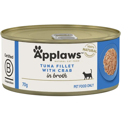 Applaws Cat Wet Food Tuna Fillet with Crab in Broth