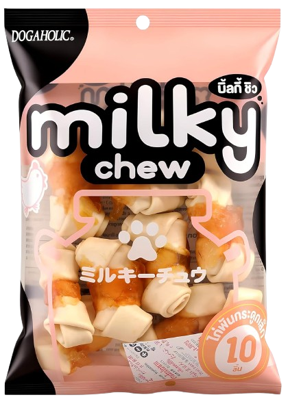 Milky Chew Chicken and Milk Flavored Bone Style Dog Treats