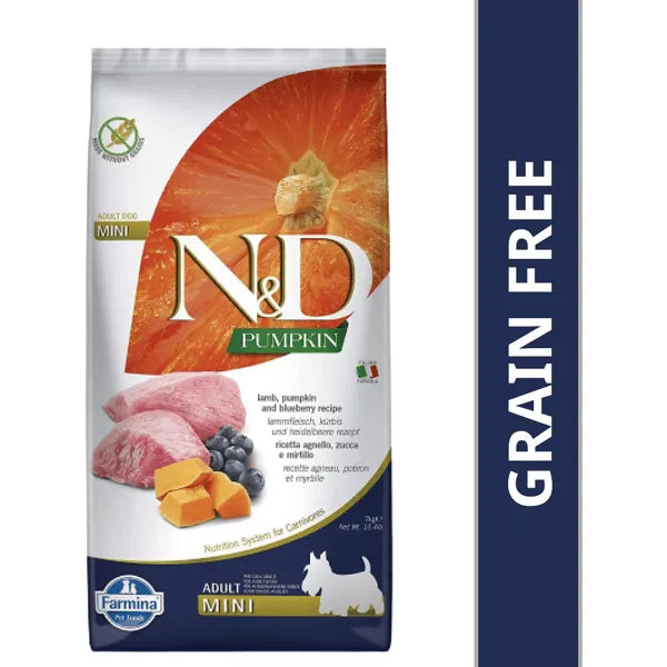 Farmina N&D Pumpkin Lamb & Blueberry Adult Mini Dry Dog Food