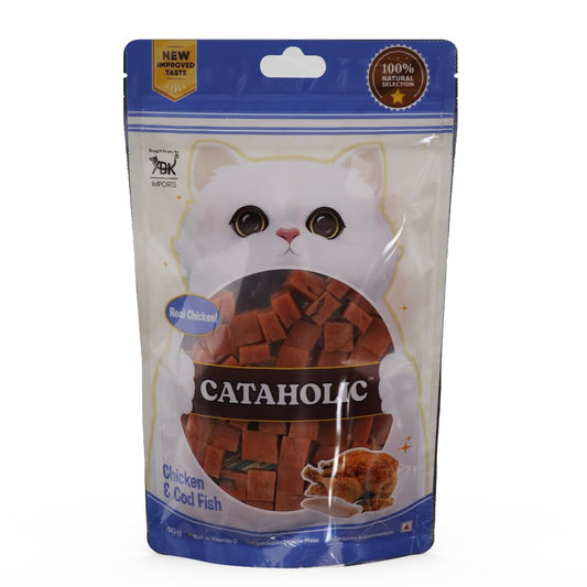 Cataholic Chicken & Codfish Treats for Cats and Kittens - 50g (T)