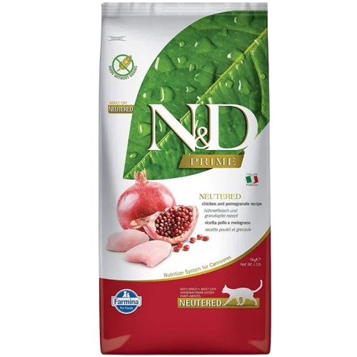 Farmina N&D Prime Chicken & Pomegranate Adult Neutered Dry Cat Food