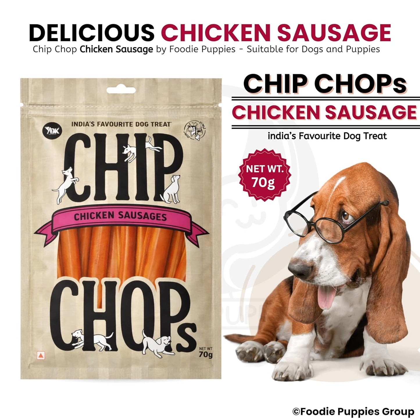 Chip Chops Chicken Sausages Dog Treats