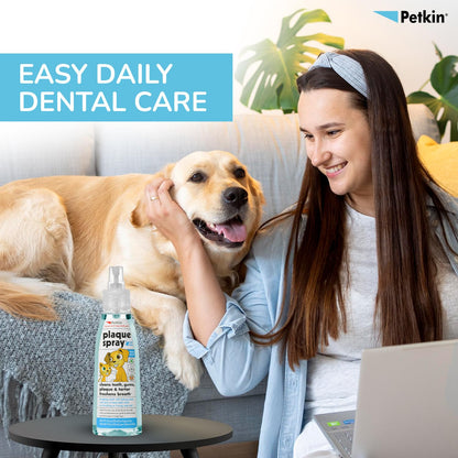 Petkin Cool Mint Plaque Spray for Dogs & Cats