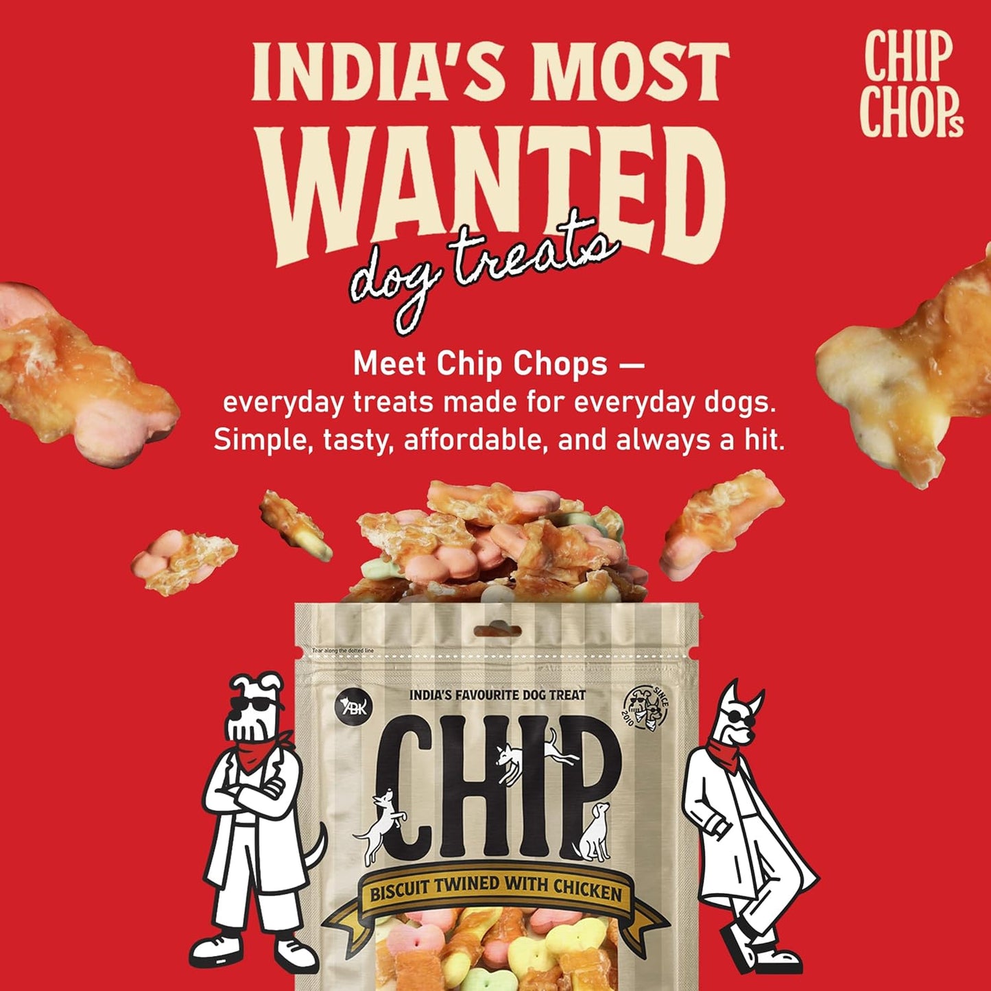 Chip Chops Biscuit Twined with Chicken