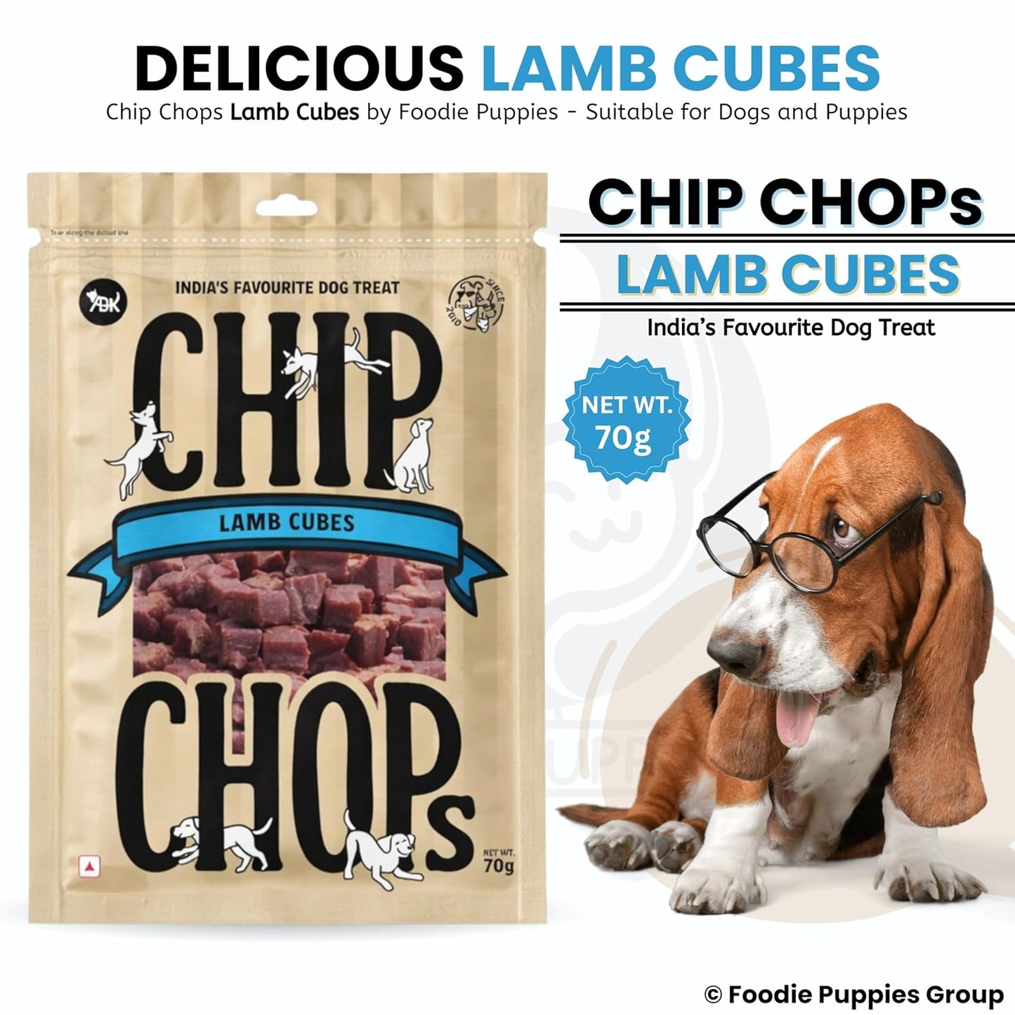 Chip Chops Lamb Cubes Dog Treat