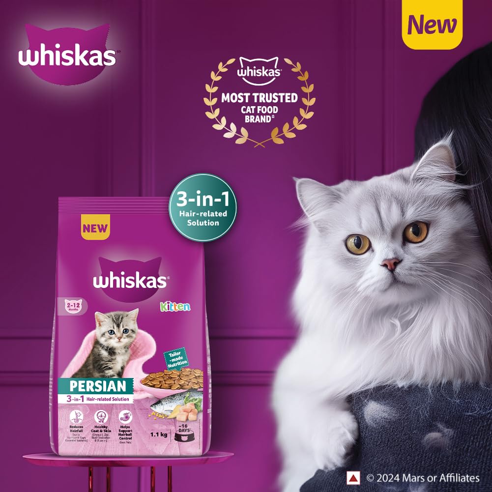 Whiskas Persian Kitten (2-12 Months) Dry Cat Food