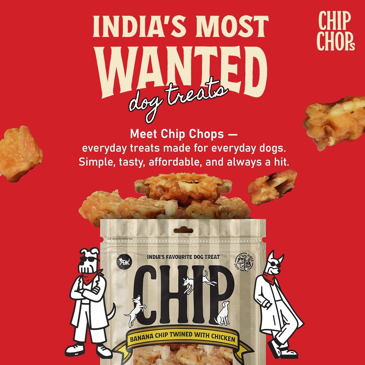 Chip Chops Banana Chicken Dog Treats