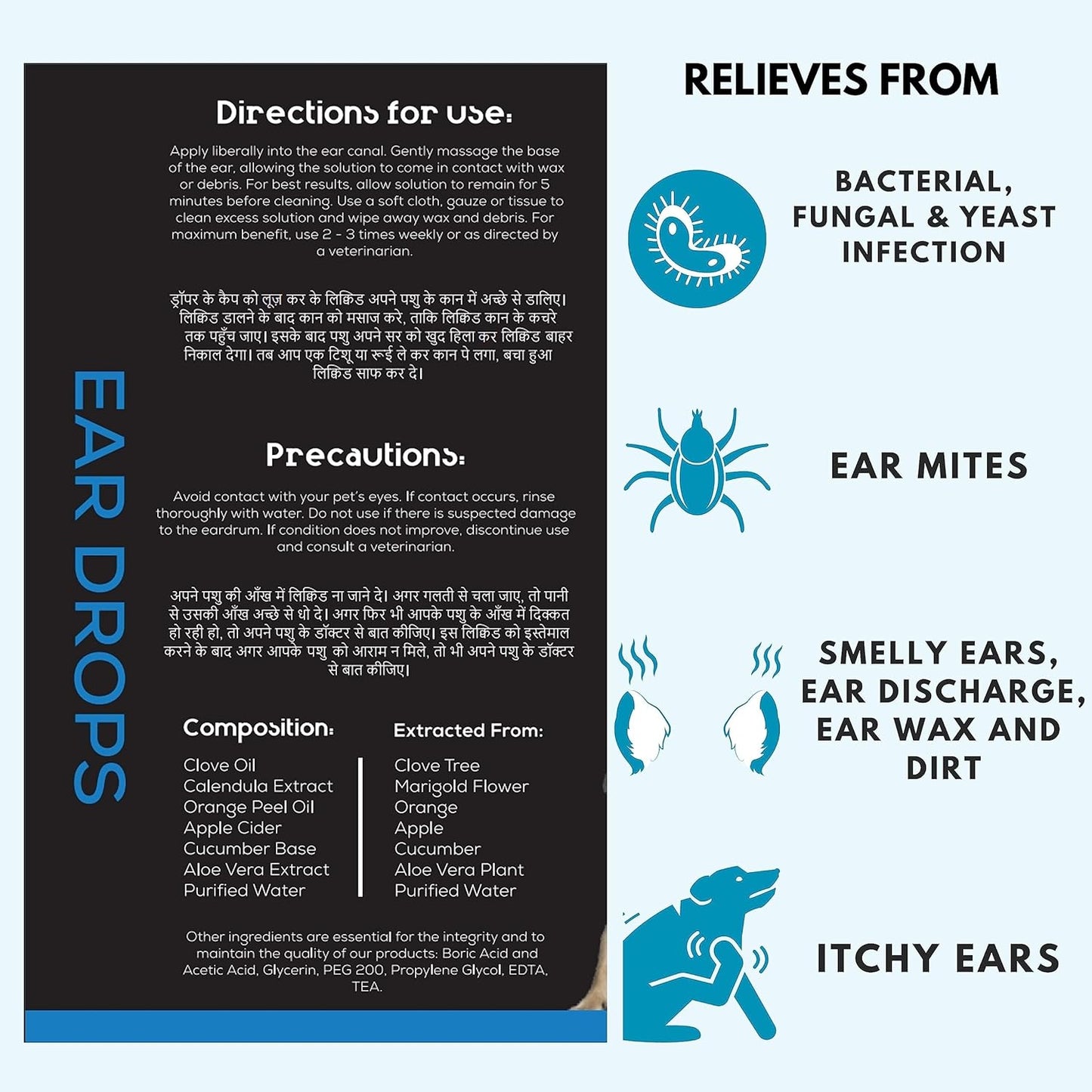 Dogz & Dudez Herbal Ear Cleaner for Dogs & Cats