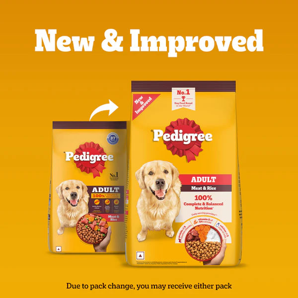 Pedigree Adult Dry Dog Food Meat & Rice