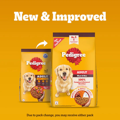 Pedigree Adult Dry Dog Food Meat & Rice
