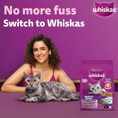 Whiskas Mackerel Flavour Adult (1+ Years) Dry Cat Food