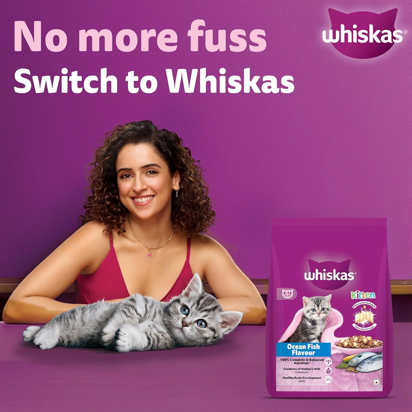 Whiskas Ocean Fish Flavour Junior Mother Cat & Kitten (2-12 Months) Dry Cat Food