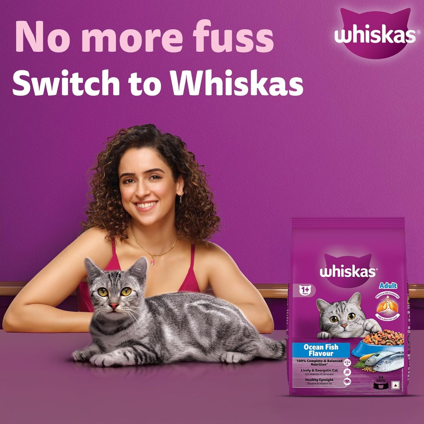 Whiskas Ocean Fish Flavour Adult (1+ Years) Dry Cat Food