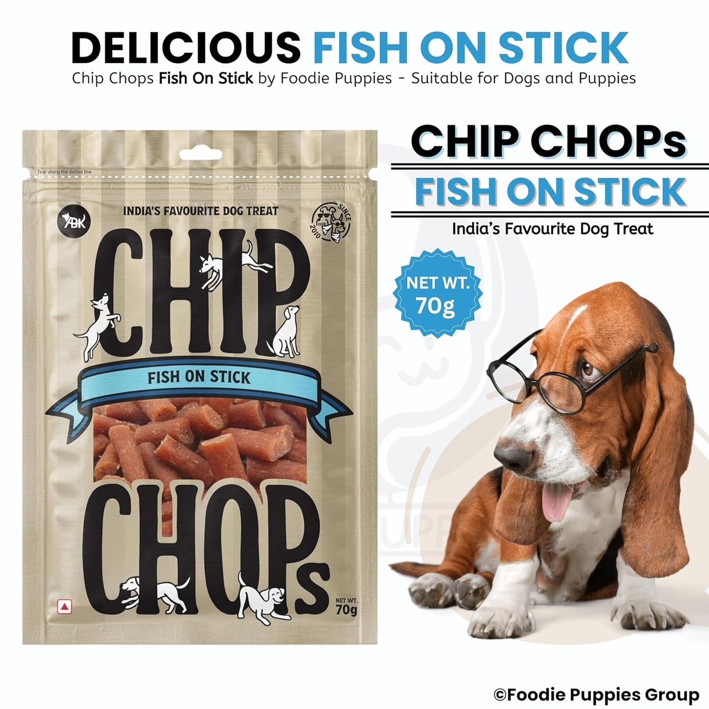 Chip Chops Fish On Stick Dog Snacks
