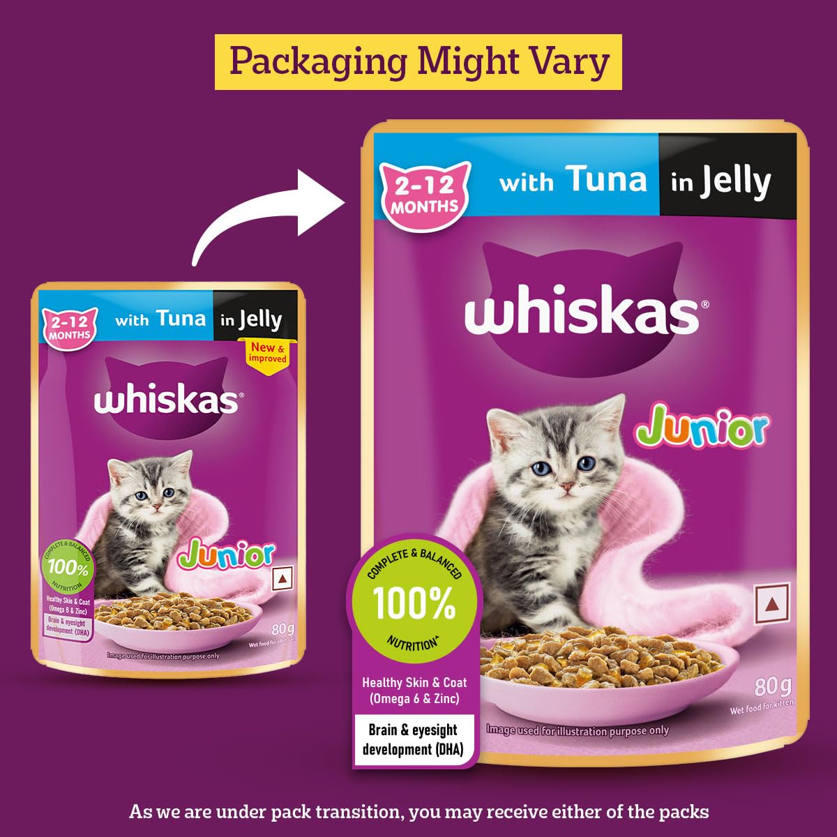 Whiskas Tuna in Jelly Flavour Kitten (2-12 Months) Wet Cat Food