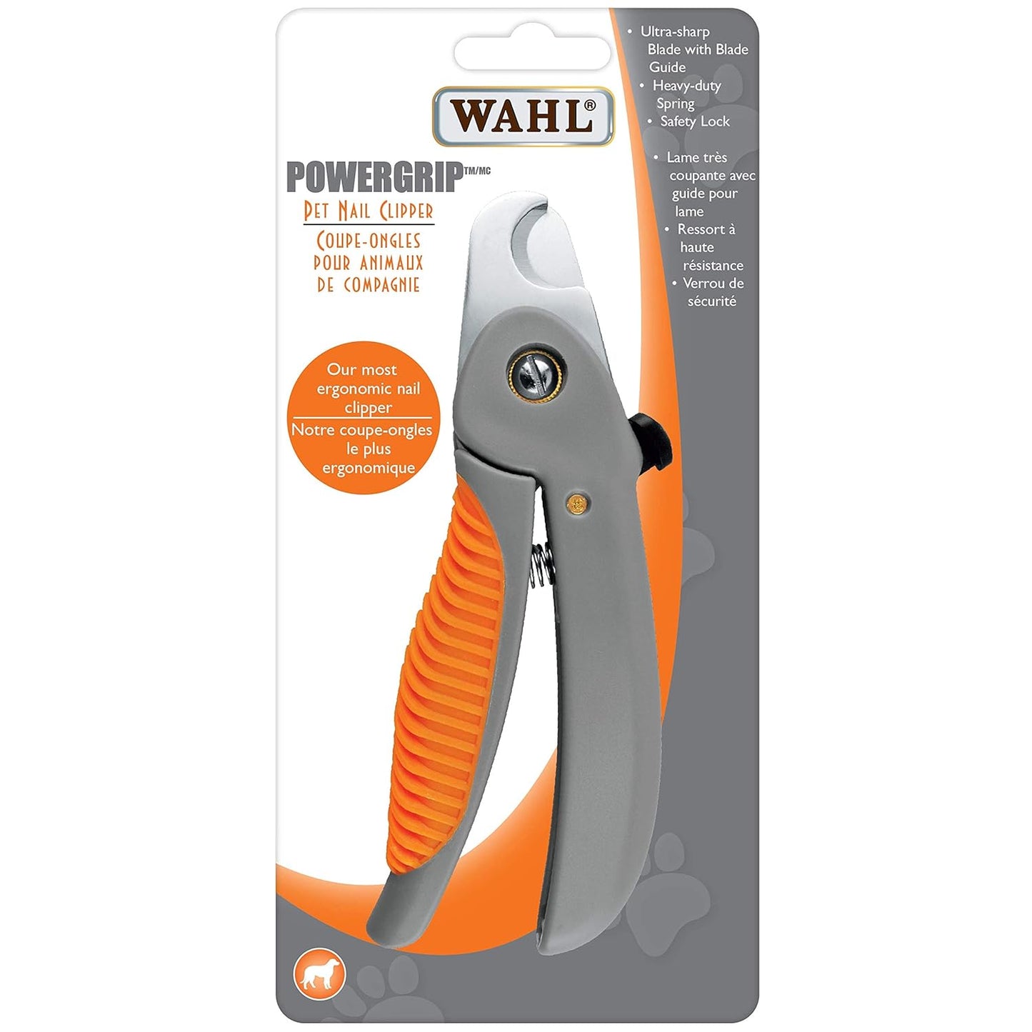 WAHL Powergrip pet Nail Clipper, Gray, Medium