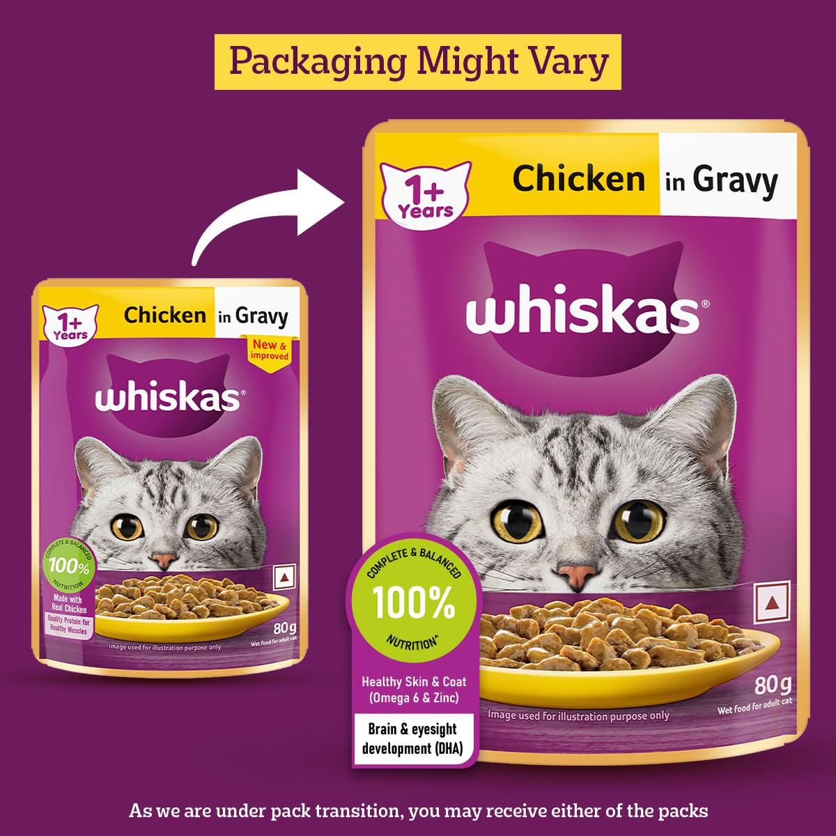 Whiskas Chicken in Gravy Adult (1+ Years) Wet Cat Food