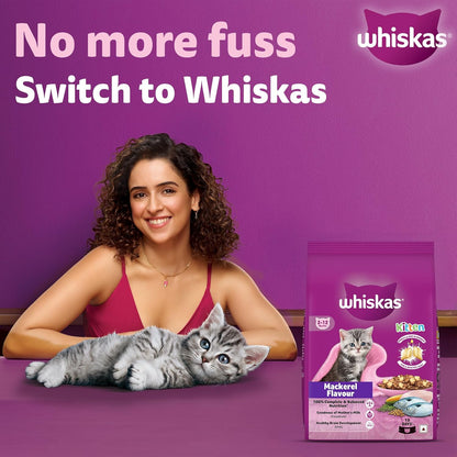 Whiskas Mackerel Fish Flavour Junior Mother Cat & Kitten (2-12 Months) Dry Cat Food