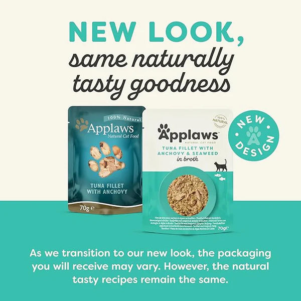 Applaws Cat Wet Food Tuna Fillet with Whole Anchovy in Broth (T)