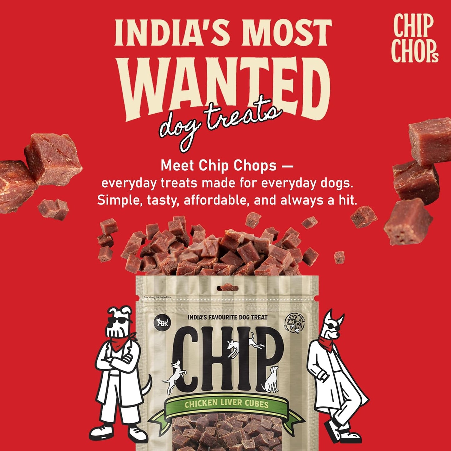 Chip Chops Dog Treats Chicken Liver Cubes 250g