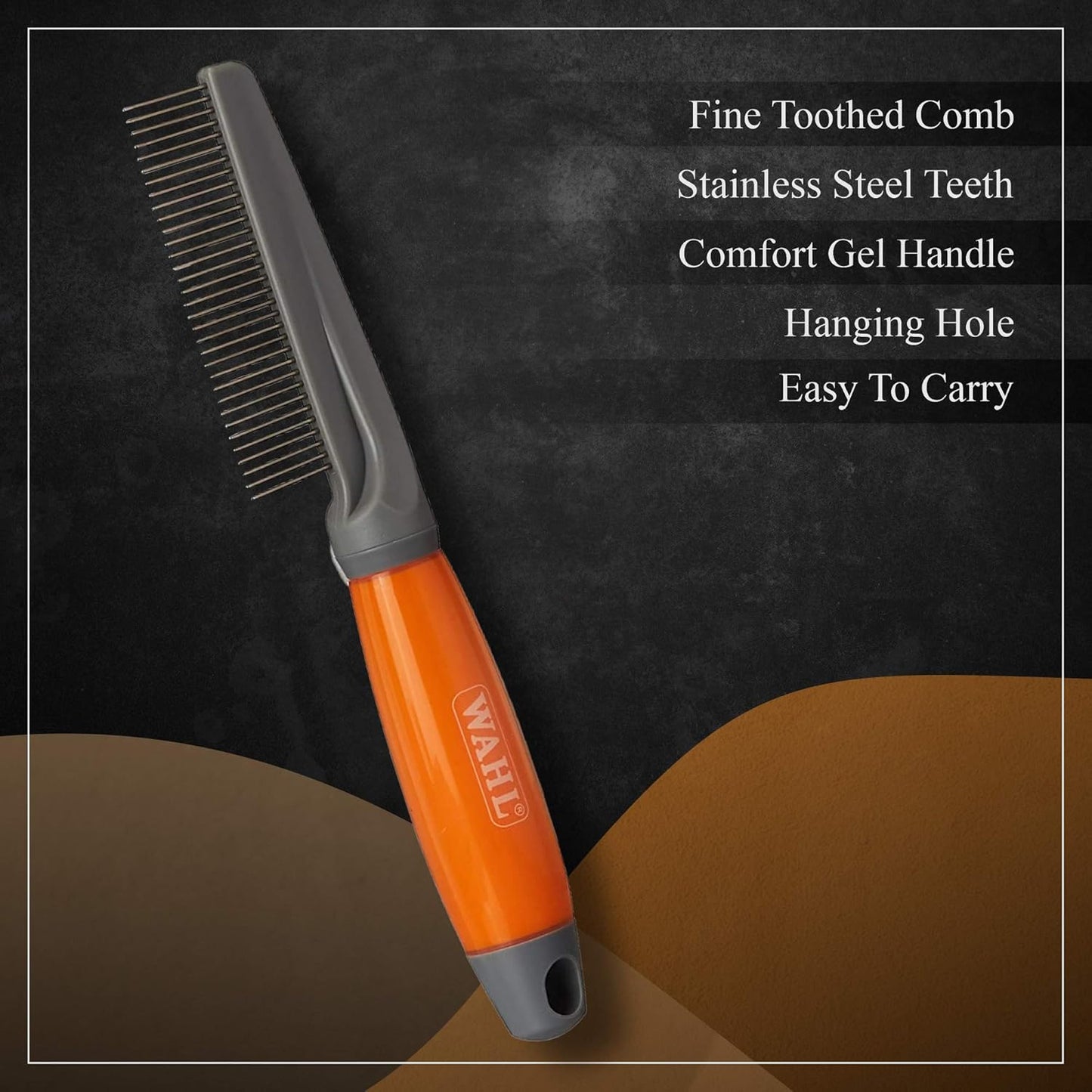 WAHL Grooming Comb, Gray, Medium
