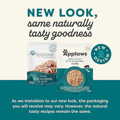 Applaws Cat Wet Food Tuna Whole Meat with Mackerel in Tasty Jelly (T)