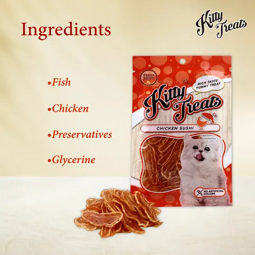 Kitty Treats Chicken Sushi Cat Treats - 30g