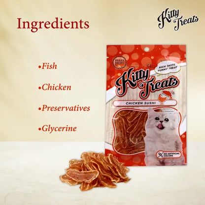 Kitty Treats Chicken Sushi Cat Treats - 30g