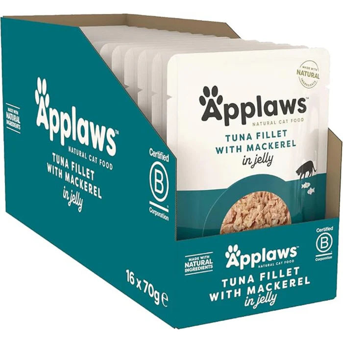 Applaws Cat Wet Food Tuna Whole Meat with Mackerel in Tasty Jelly (T)