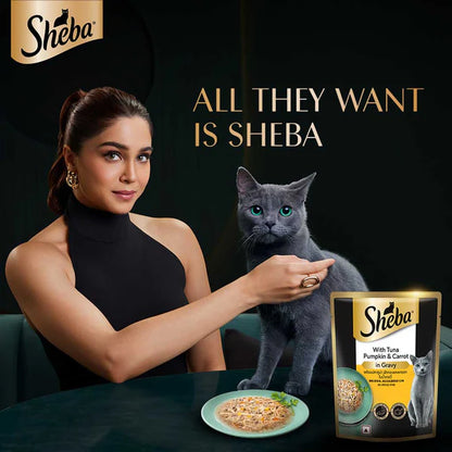 Sheba Tuna Pumpkin & Carrot In Gravy Rich Premium Adult Fine Cat Wet Food