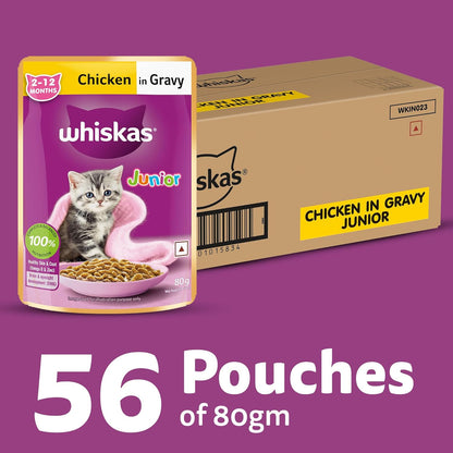 Whiskas Chicken in Gravy Junior Kitten (2-12 Months) Wet Cat Food