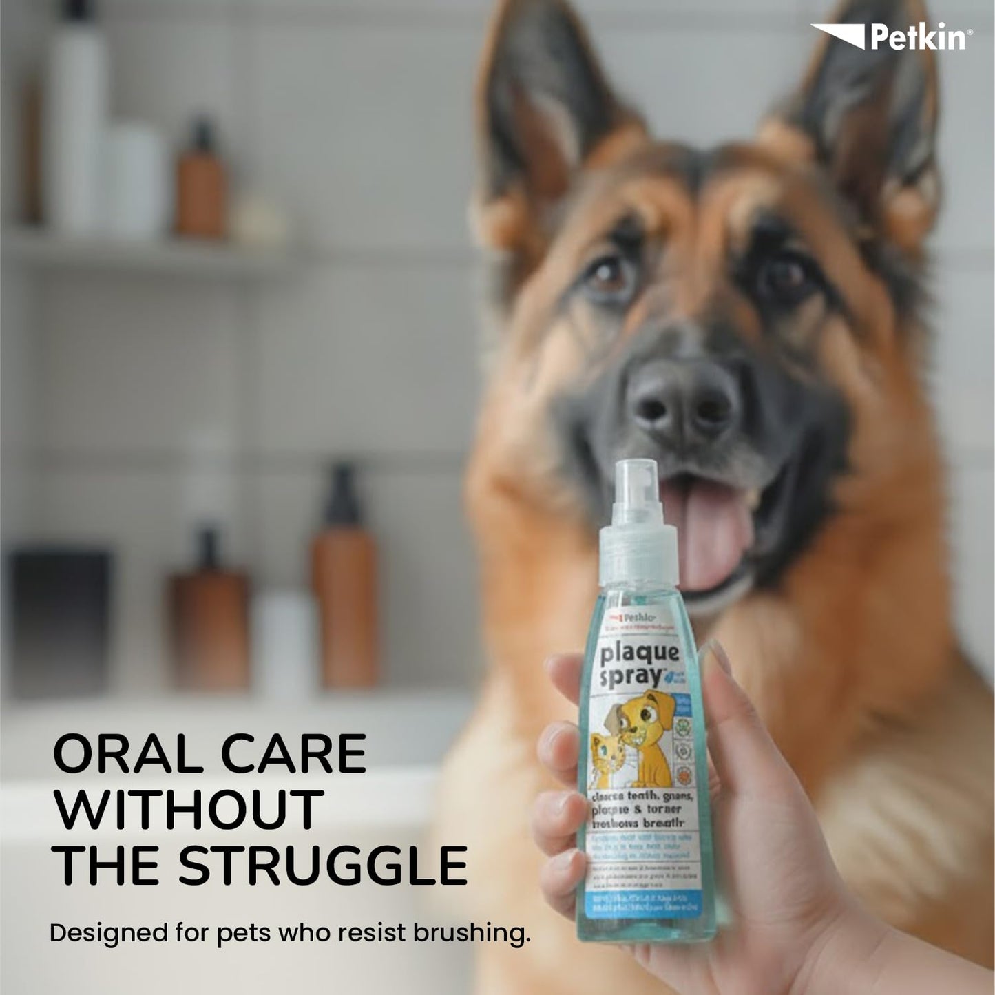 Petkin Cool Mint Plaque Spray for Dogs & Cats