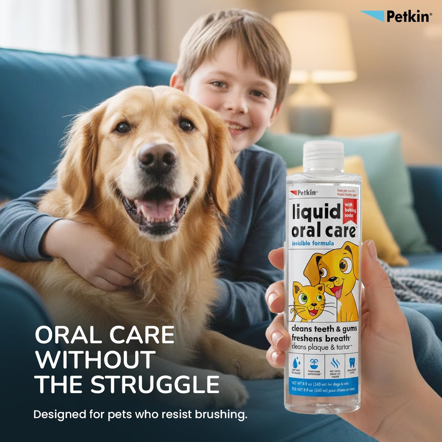 Petkin Invisible Formula Liquid Oral Care Teeth