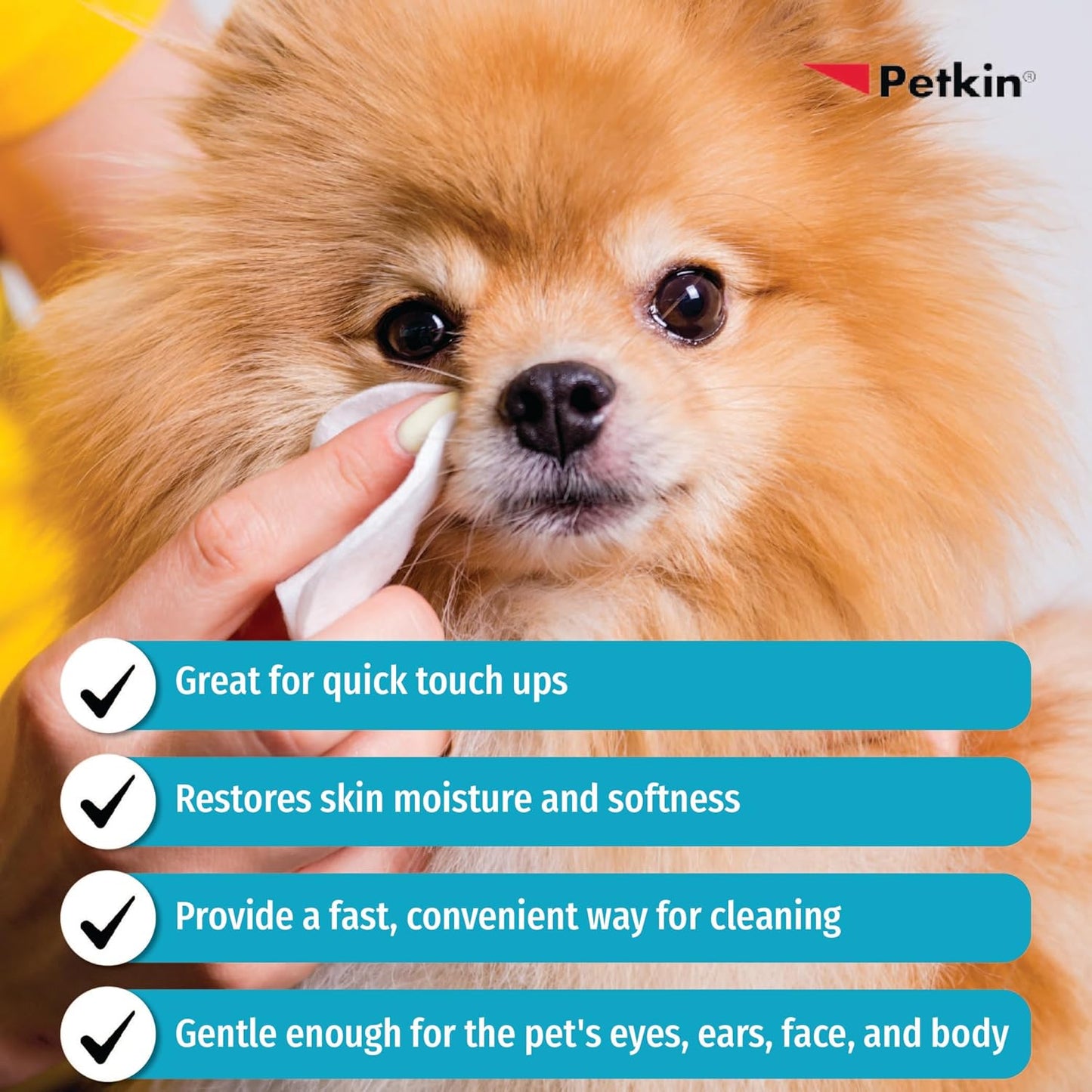 Petkin Petwipes Big 'n Thick Extra Large Pet Wipes for Dogs and Cats