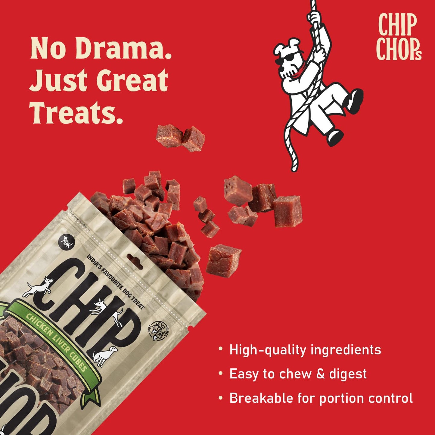 Chip Chops Dog Treats Chicken Liver Cubes 250g