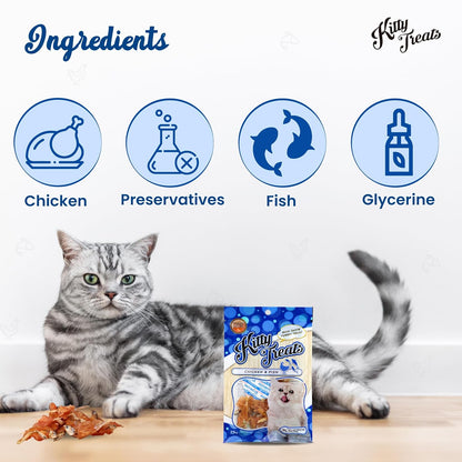 Kitty Treats Spiral Soft Chicken and Fish Cat Treats - 25g