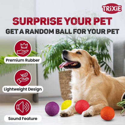 TRIXIE Sport Ball Natural Rubber Toy for Dog & Cat