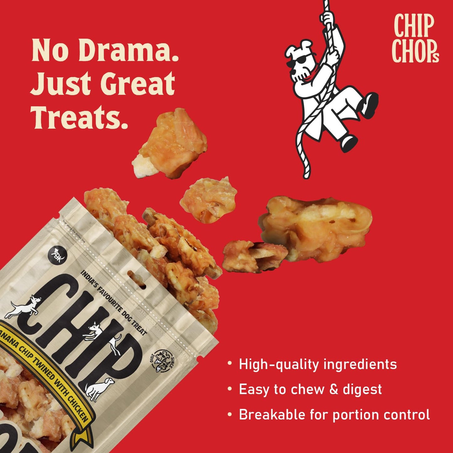 Chip Chops Banana Chicken Dog Treats