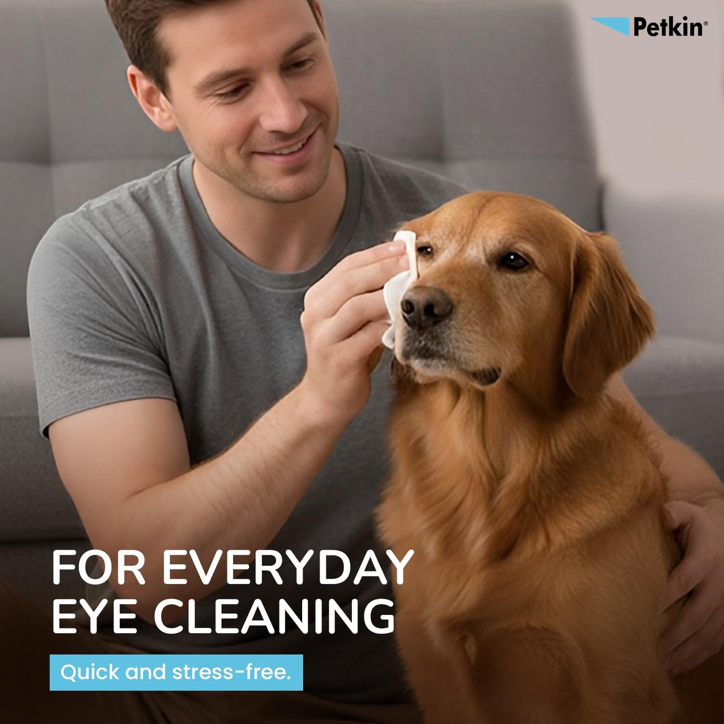 Petkin Jumbo Eyewipes for Dogs and Cats (80 WIPES)
