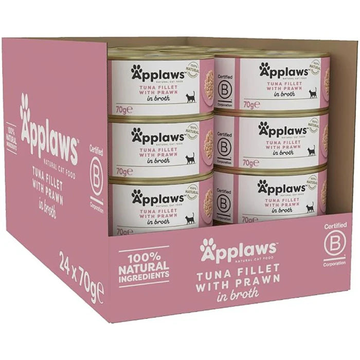 Applaws Cat Wet Food Tuna Fillet and Prawns in Broth
