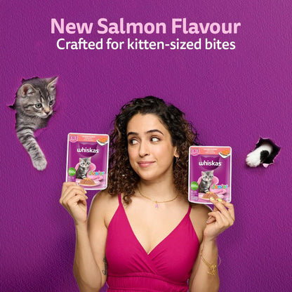 Whiskas Salmon in Jelly Flavour Junior Kitten (2-12 Months) Wet Cat Food