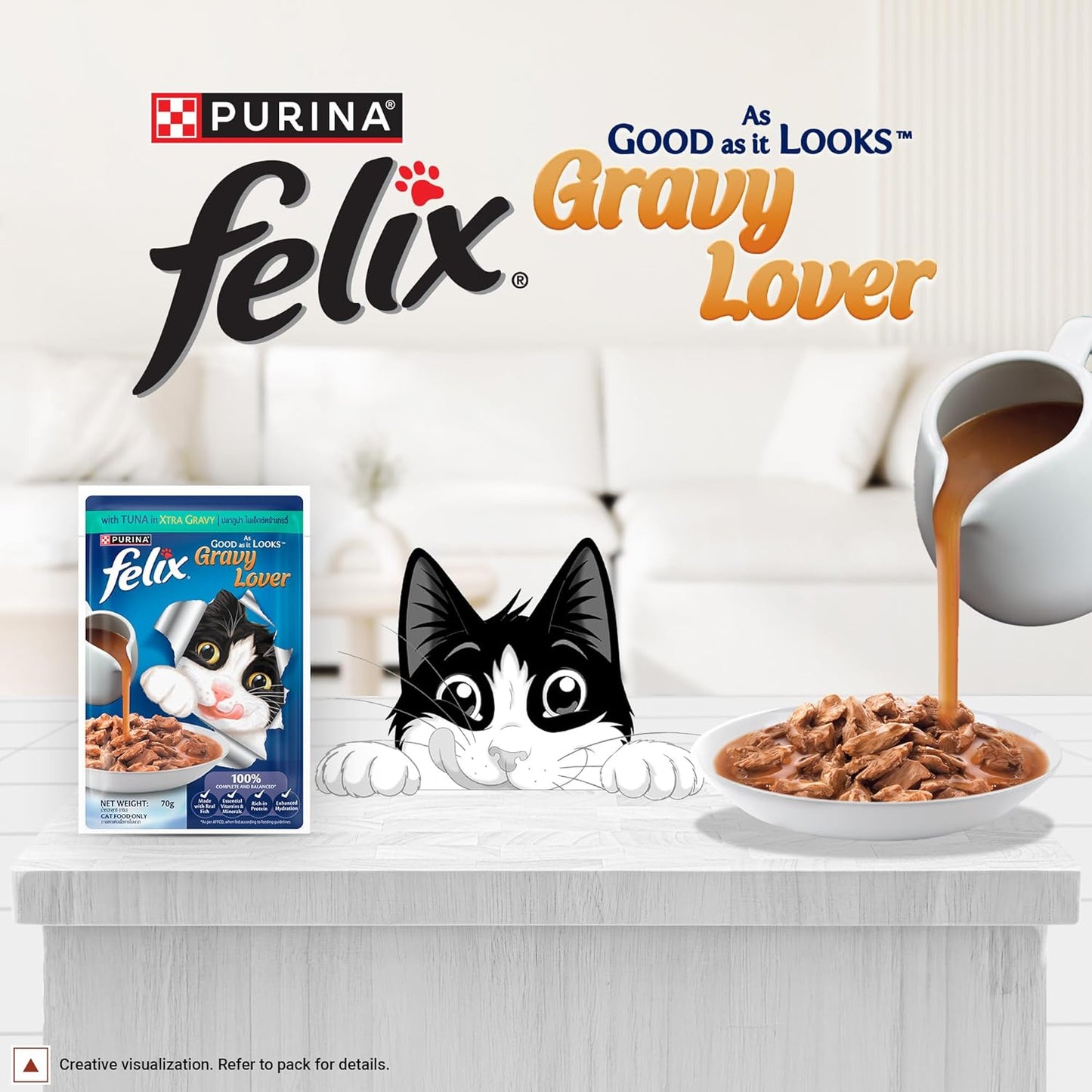 Purina Felix Gravy Lover Tuna Chunks Adult Cat Wet Food