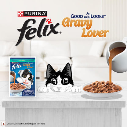 Purina Felix Gravy Lover Tuna Chunks Adult Cat Wet Food